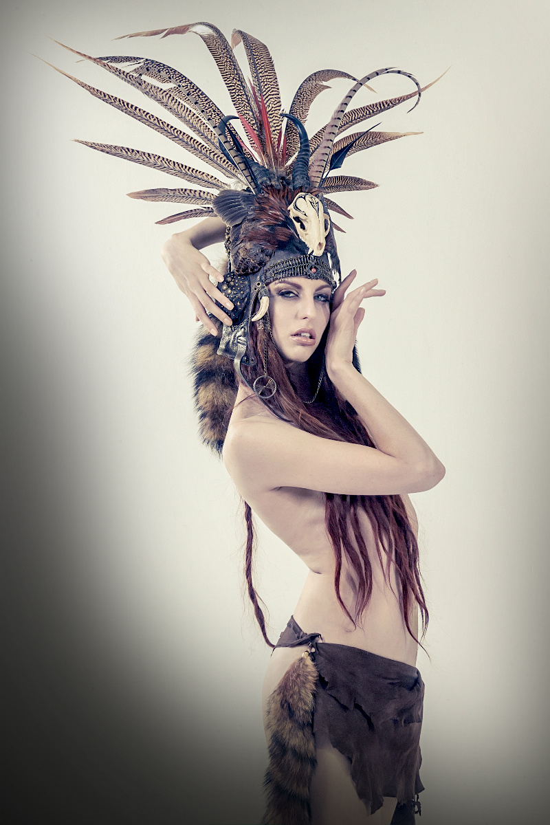Female model photo shoot of Shunyata - Wearable Art and Mea Culpa by Mastertouch in Sydney, NSW