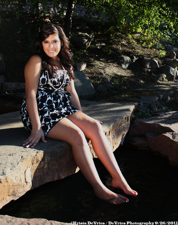 Female model photo shoot of DeVries Photography in Japanese Gardens at Terrace Park, Sioux Falls, SD