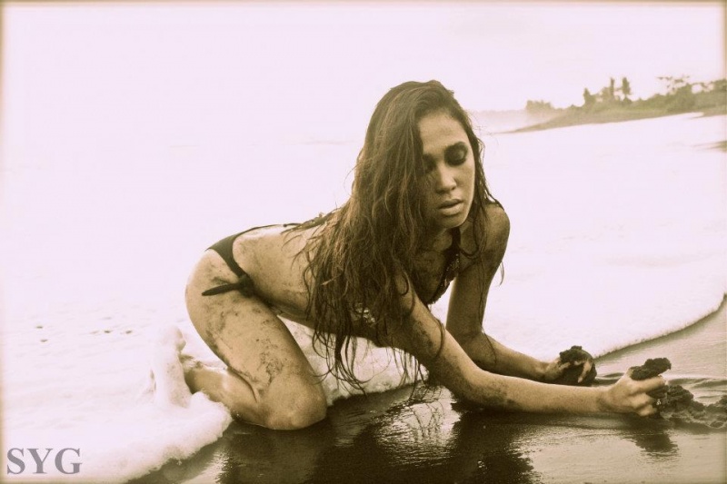 Female model photo shoot of Ockylicious in Keramas Beach, Bali