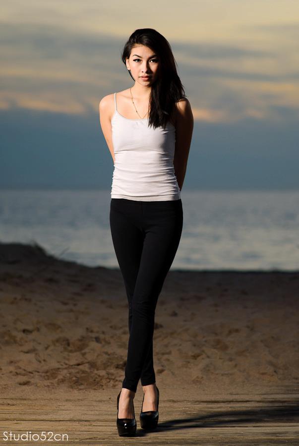 Female model photo shoot of Alpha Ha in Hammonasset Beach CT