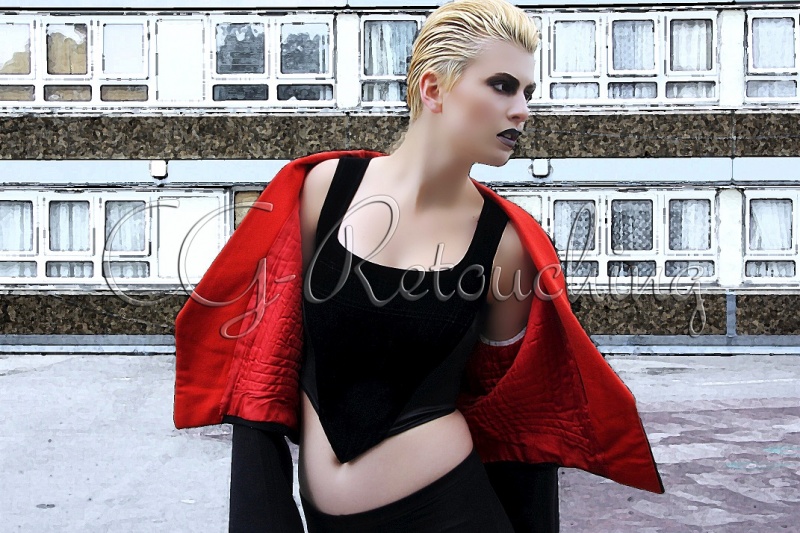 Female model photo shoot of Retoucher - London