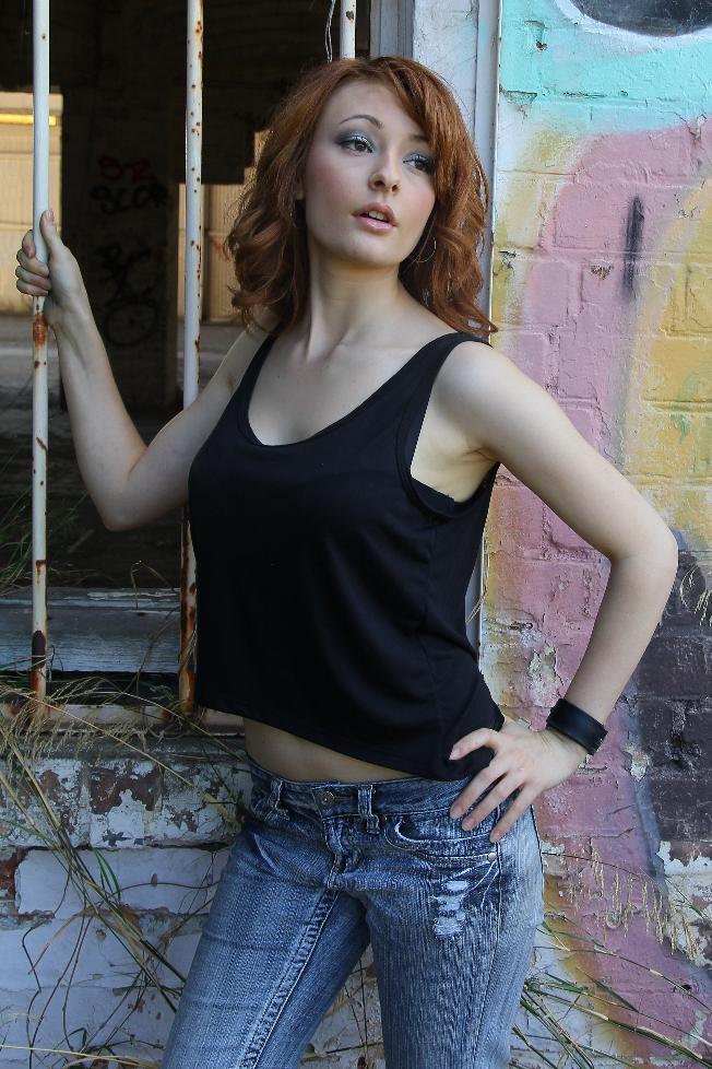 Female model photo shoot of Lana Lefevre by Skorpion Photography in Warehouse