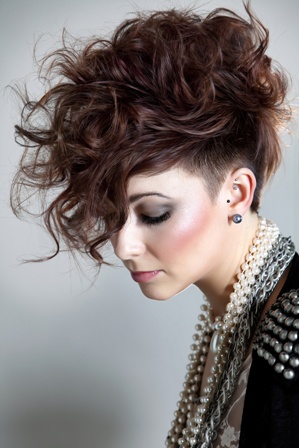 Female model photo shoot of bob hair salon