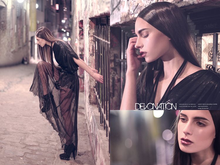 Female model photo shoot of Choiyee w in Seattle, WA, makeup by Nikki Schipper, clothing designed by Devonation