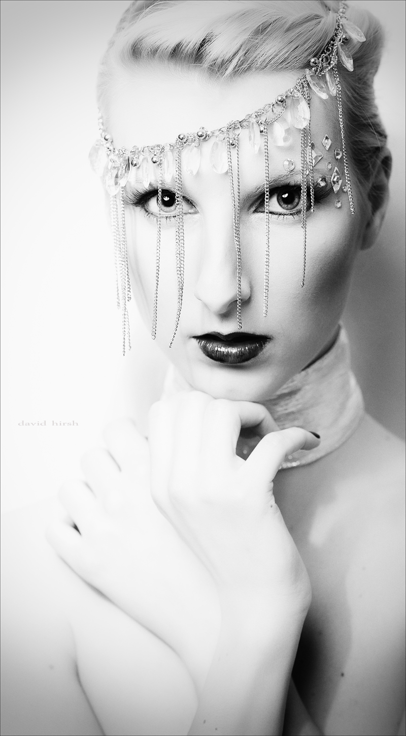 Female model photo shoot of Melanie McAllister by David Hirsh, makeup by Make Up by Jakki