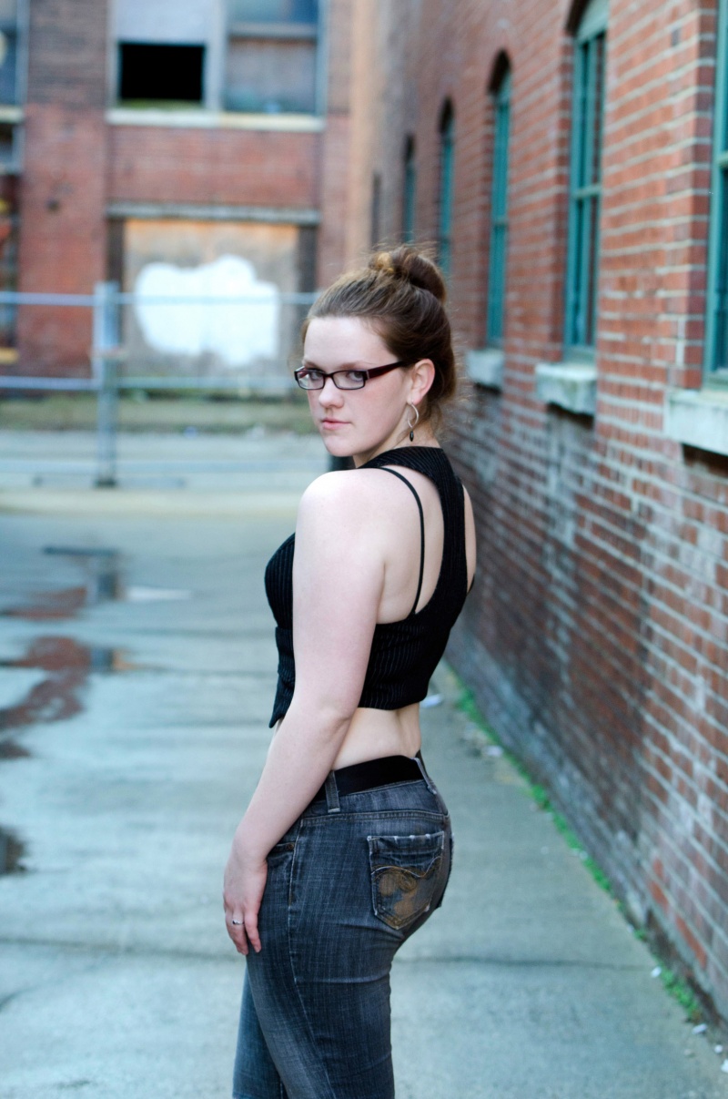 Female model photo shoot of Grace Damnation by nudesmyway in Downtown Louisville, KY