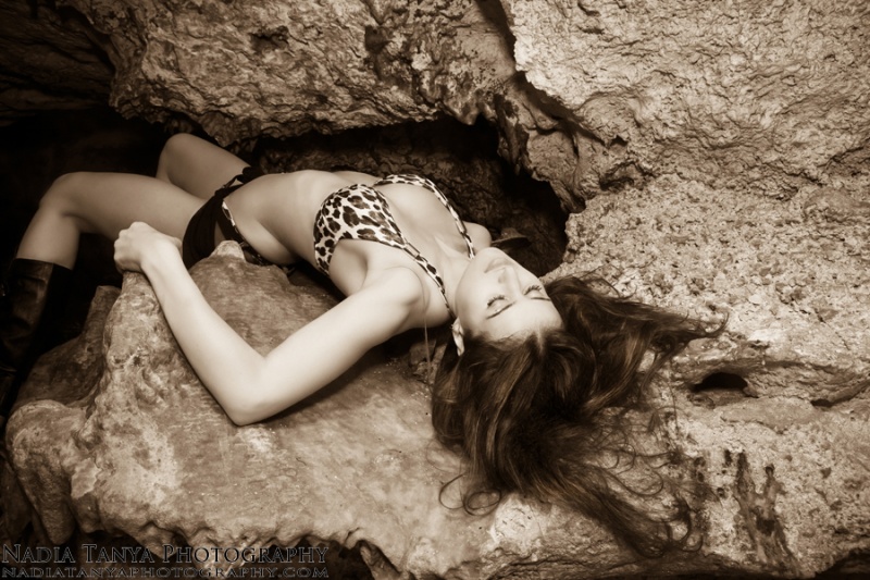 Female model photo shoot of Nadia Tanya Photography in Cave in Playa Del Carmen