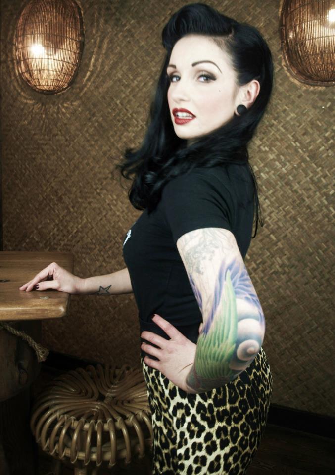 Female model photo shoot of Solene Percher by The only way is Pin Up in Lola Lo