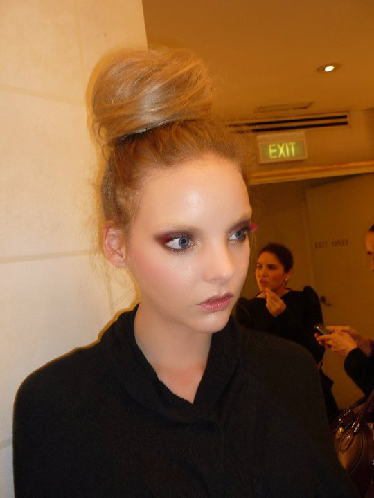 Female model photo shoot of Andrea Damyon MUA in Sydney