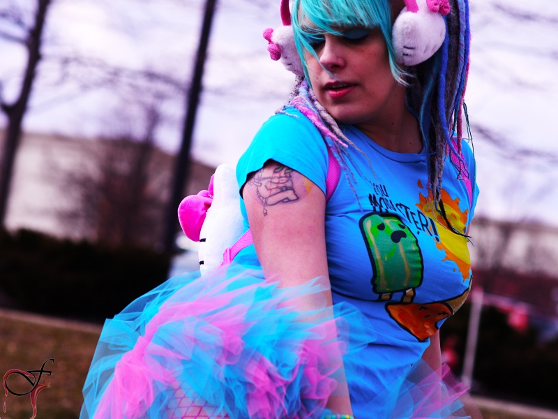 Female model photo shoot of RainbowBryte by JmcBphotog