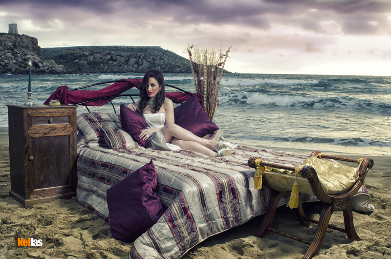 0 model photo shoot of Nellas Fotography in Golden Bay Malta, makeup by Priscilla makeup artist