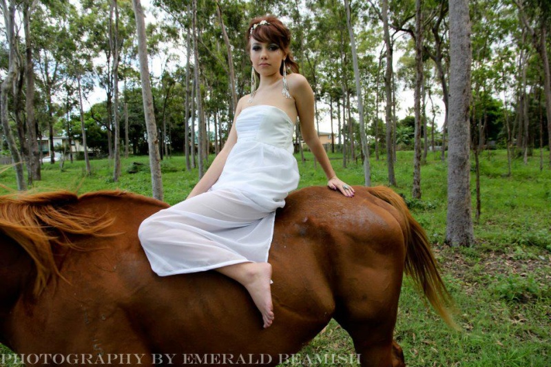 Female model photo shoot of FREDDY fashions