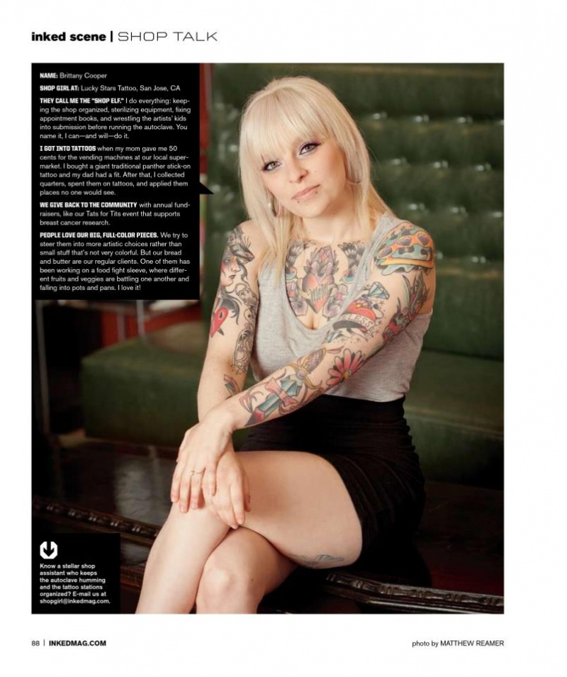 Female model photo shoot of Bc Loveless in Lucky Stars Tattoo, San Jose, CA