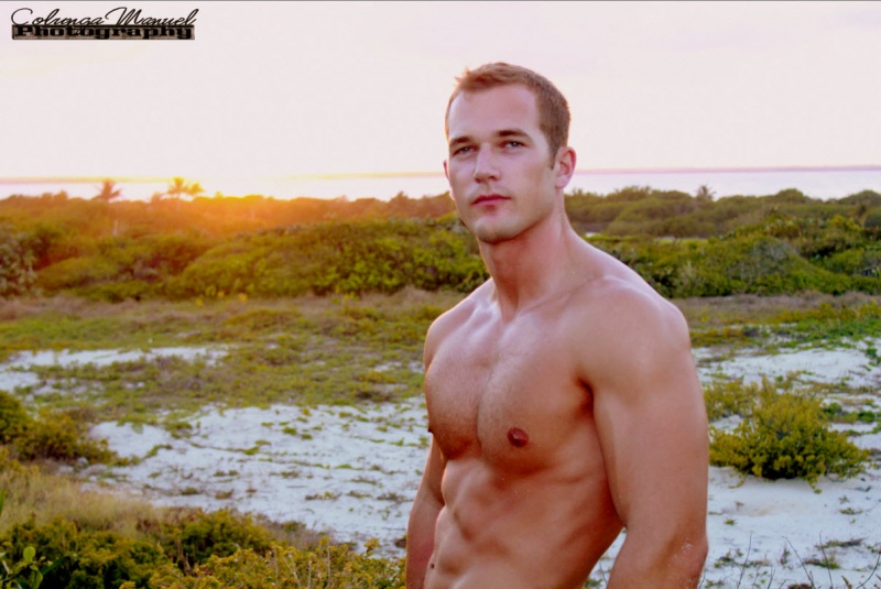 Male model photo shoot of Ken Devo in Nichupte lagoon, Cancun