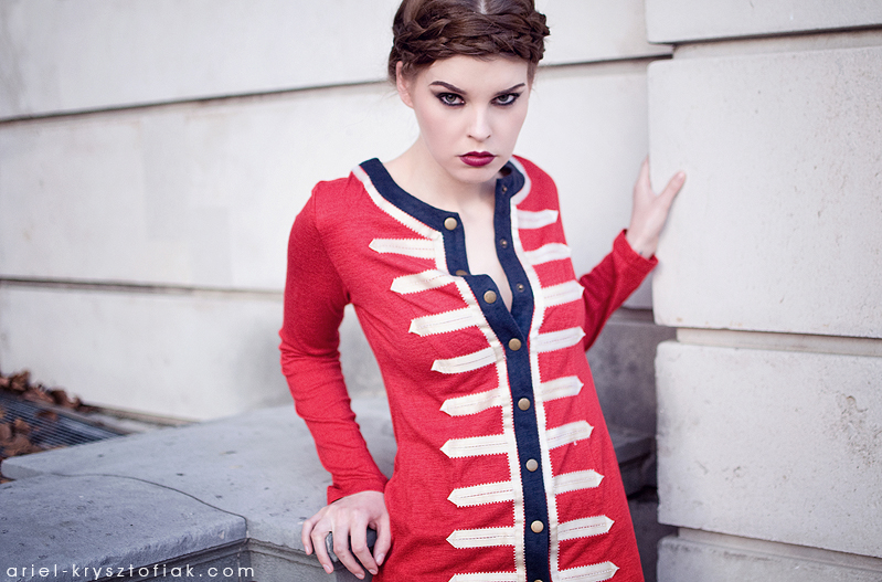 Female model photo shoot of Yasmin J by Ariel Krysztofiak in London, makeup by Jane Mc Bennett