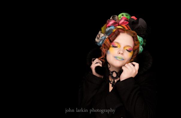 Female model photo shoot of Vaslissa Midnight by John Larkin Photography in Studio 180, hair styled by Sara Lovell HMUA
