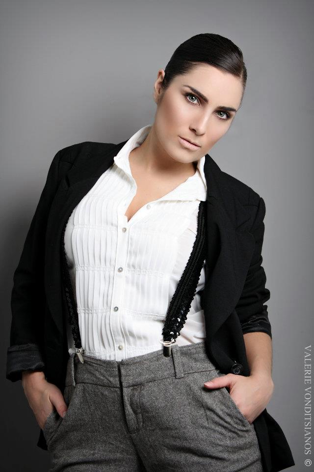 Female model photo shoot of Valerie Vonditsianos  in Studio