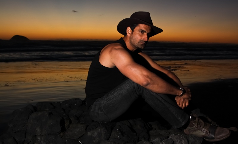 Male model photo shoot of Askari Photography in Muriwai Beach, Auckland