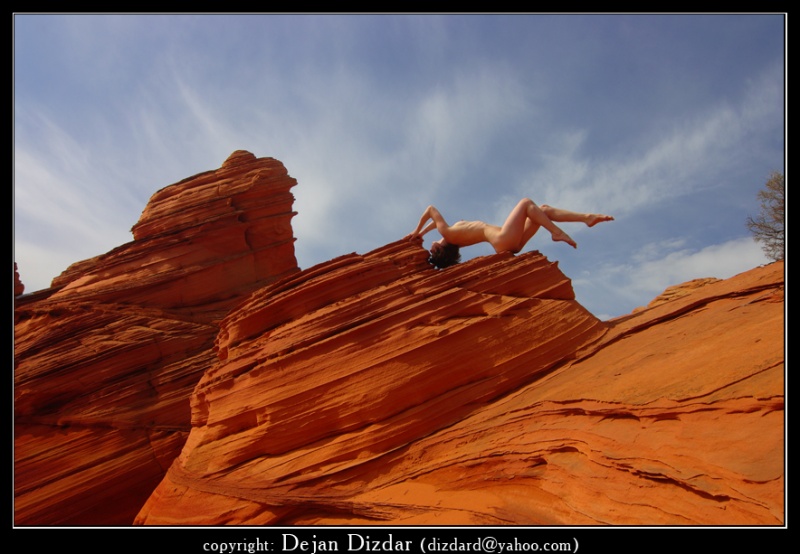 Female model photo shoot of dottiej by Dejan Dizdar in coyote butte, utah