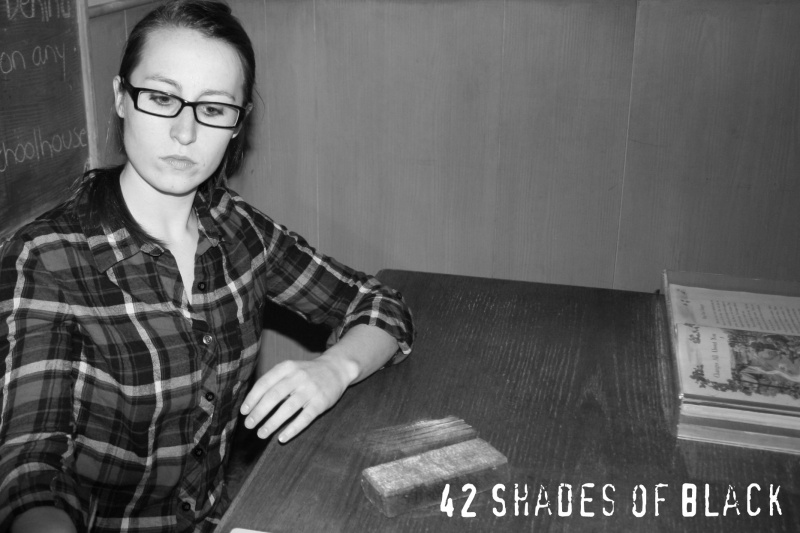 Female model photo shoot of 42 Shades of Black