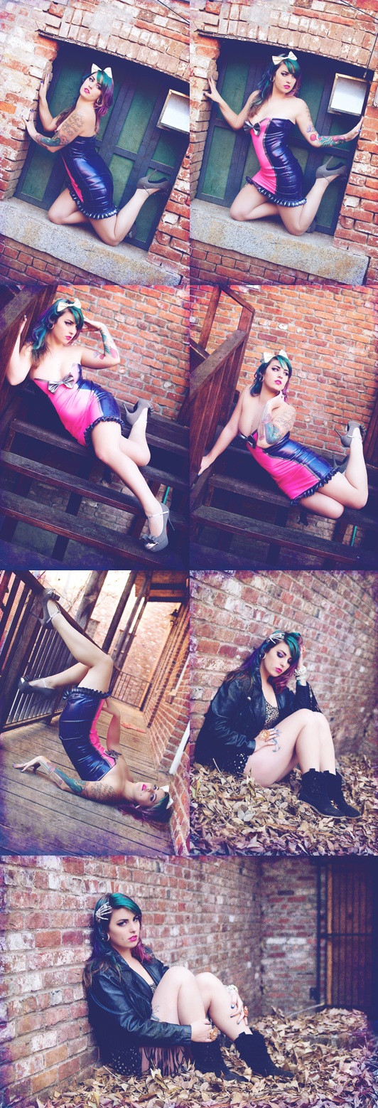 Female model photo shoot of ENPhotography and Cutthroat Kristina in Sacramento, CA, clothing designed by peccatum amor latex