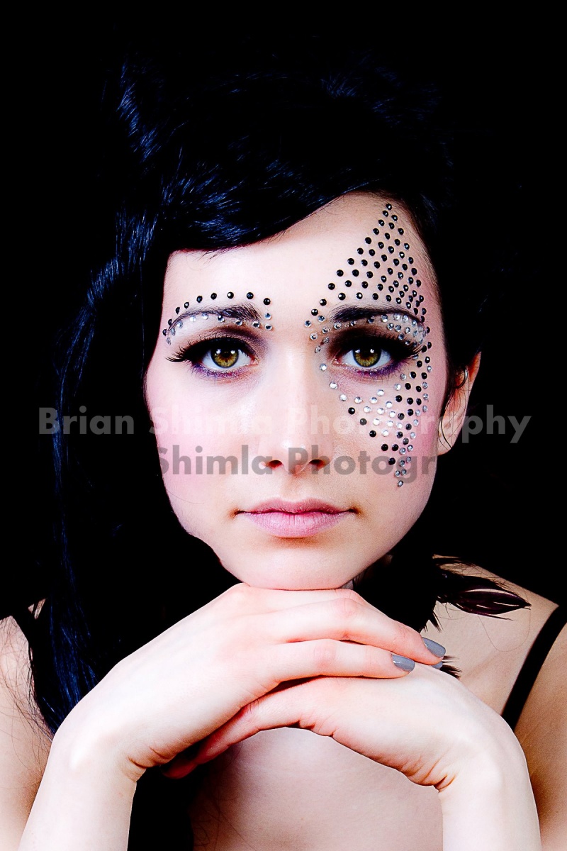 Female model photo shoot of Mel Richards Makeup Art