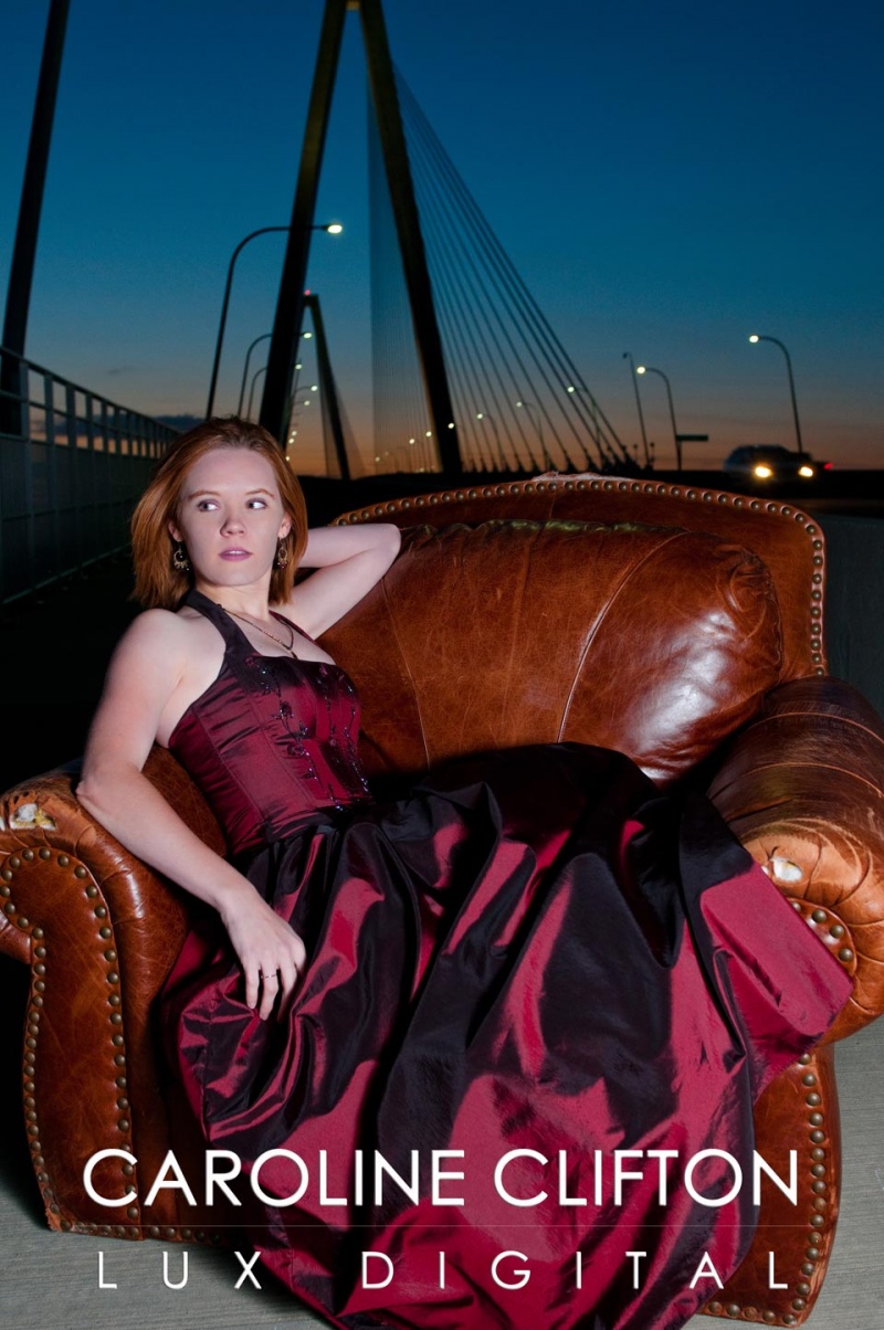 Female model photo shoot of Caroline Clifton by Lux Digital Atlanta in Charleston, SC (Arthur Ravenel Jr. Bridge)