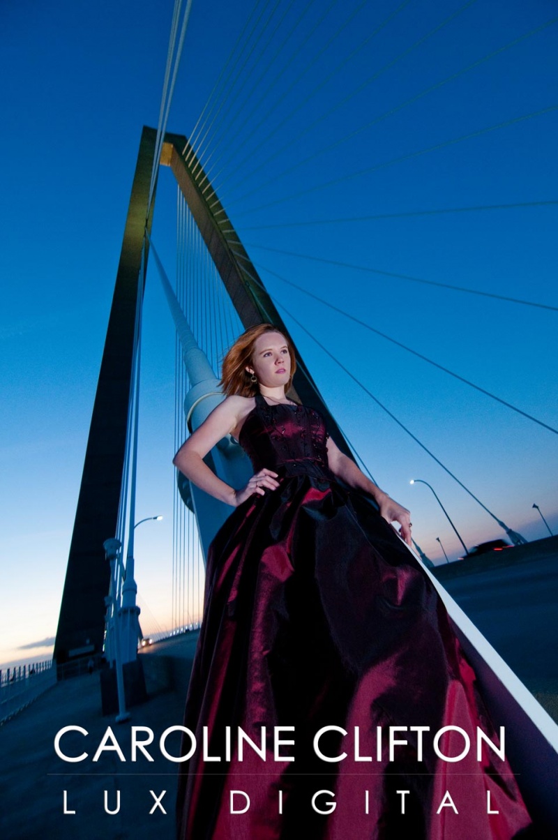 Female model photo shoot of Caroline Clifton by Lux Digital Atlanta in Charleston, SC (Arthur Ravenel Jr. Bridge)