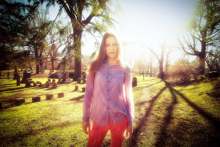 Female model photo shoot of Maryia Sh by Adventures In Light in Mount Auburn Cemetery