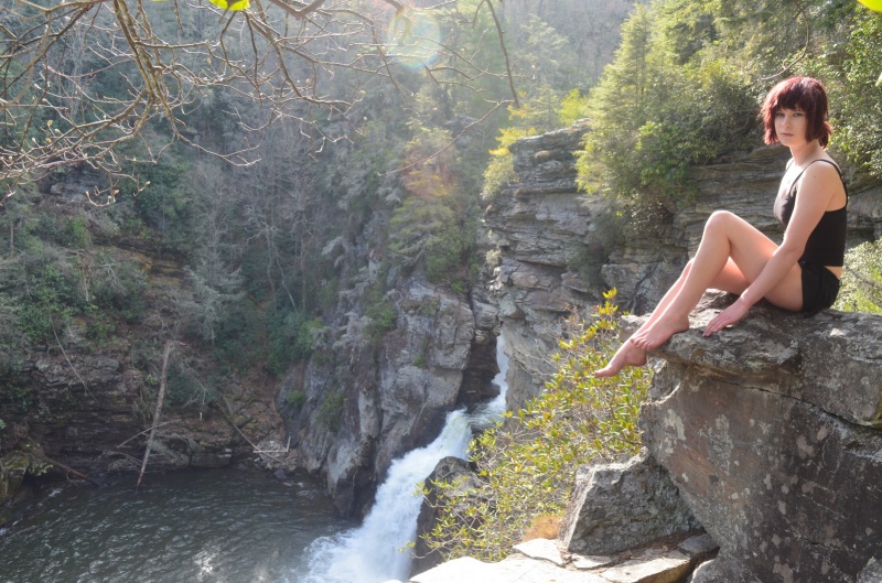 Female model photo shoot of fullmooneyes in Linville Falls