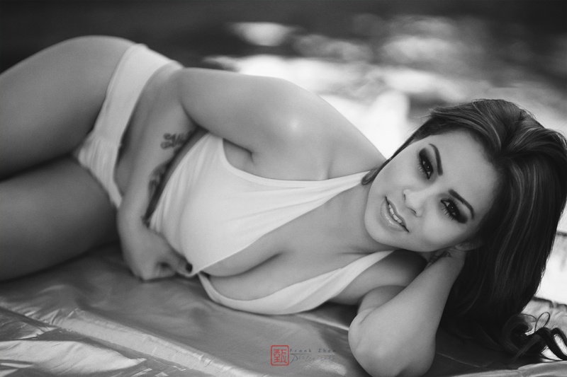Female model photo shoot of Maribel Chavez by Frank Zhen Photography in Pool Side
