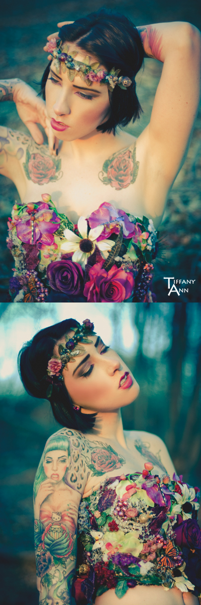 Female model photo shoot of Tiffany Moon - Artist and Miss Dasha, clothing designed by ashley rose 