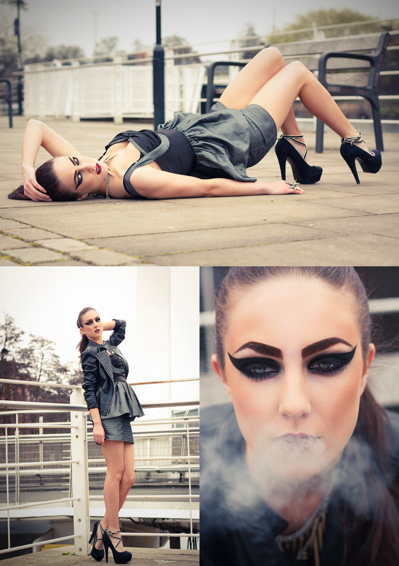 Female model photo shoot of SJImage and ACB123 in Derby silkmill, makeup by Nicola-Marie