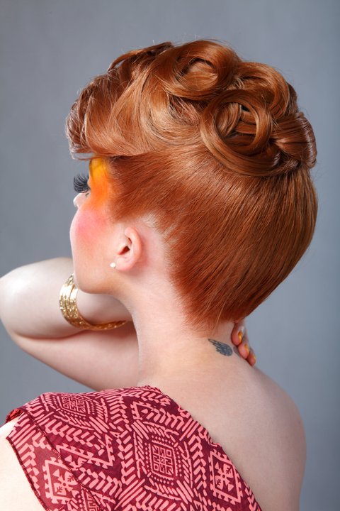 Female model photo shoot of Desiree Moon Cerda Hair