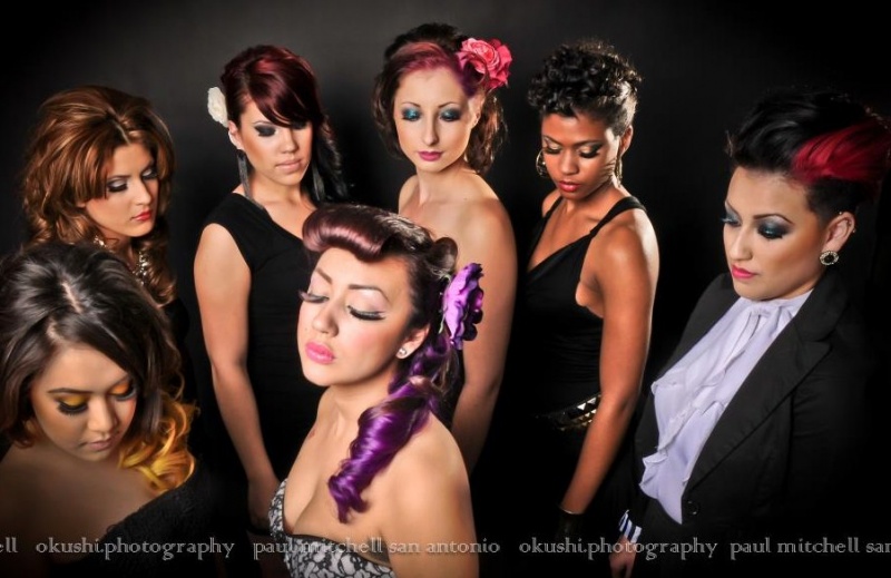 Female model photo shoot of jackee manriquez in paul mitchell the school