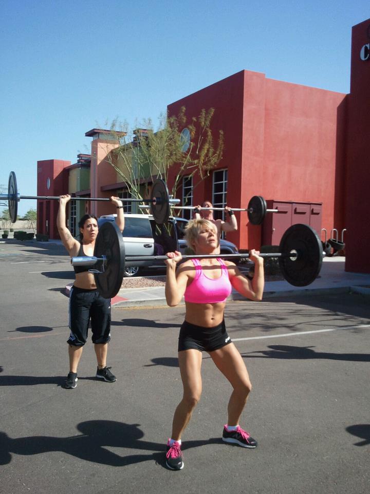 Female model photo shoot of Fit In Pink 101 in My CrossFit Gym