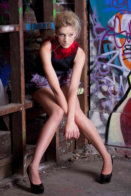 Female model photo shoot of Sammy Anderson by Kel Blake, wardrobe styled by Barski Creative, clothing designed by Yoonie