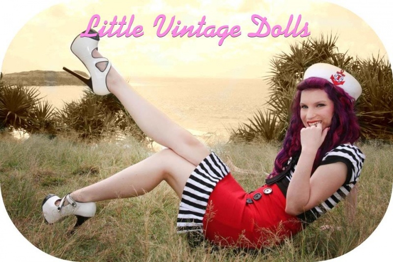 Female model photo shoot of Little Vintage Dolls and Sammz Ka-Tee, makeup by Anajetaime Taylor