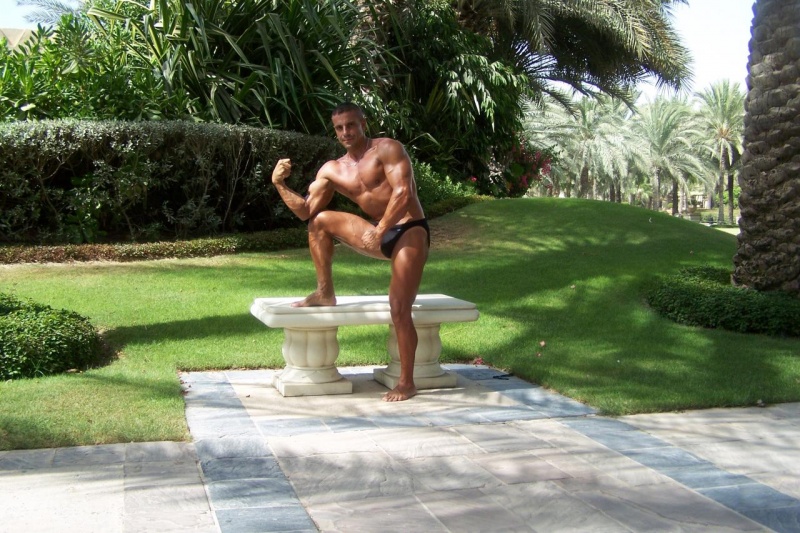 Male model photo shoot of Fitness bodybuilder