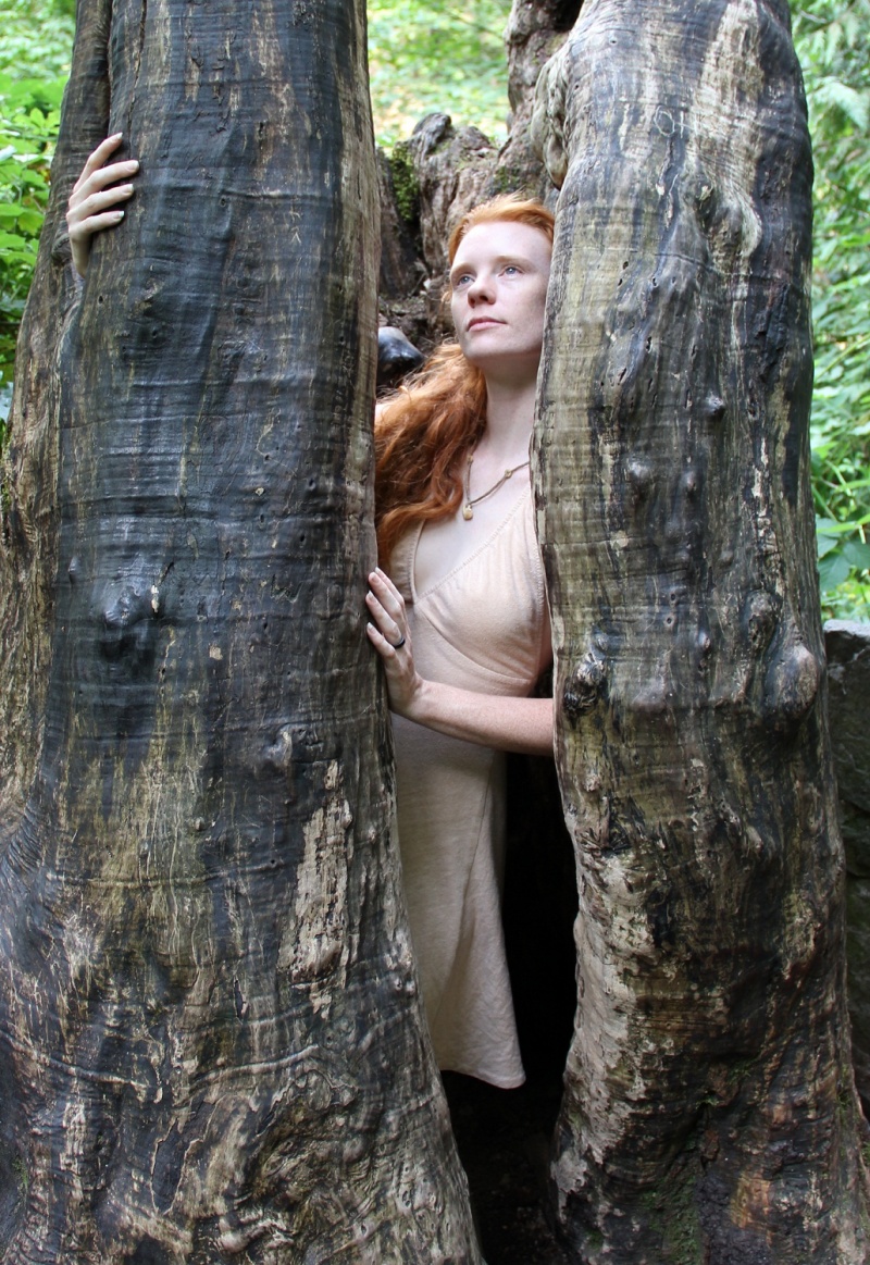Female model photo shoot of SnMArts in Multnomah Falls, Portland, OR