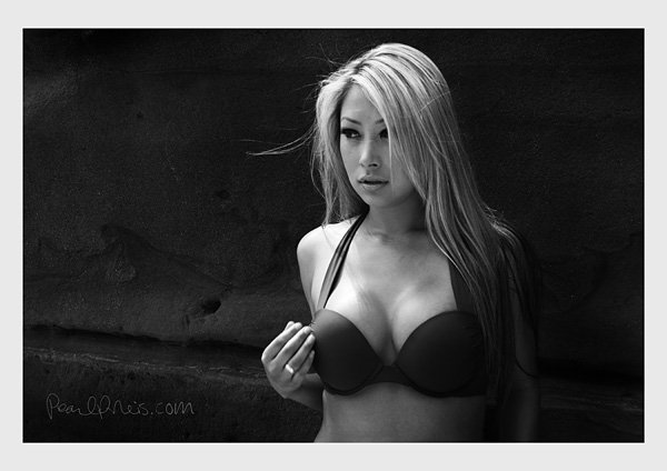 Female model photo shoot of Sharon Jae in Wind & Sea Beach La Jolla