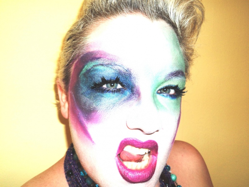 Female model photo shoot of Lex Ewing, makeup by Lex Ewing