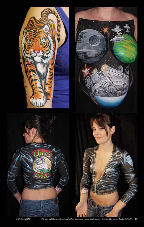 Female model photo shoot of ContoursFX Body Art in Grants Pass, OR