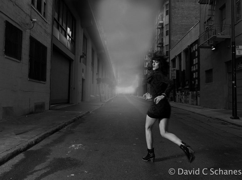 Female model photo shoot of Lauralee Poe by DavidSchanesPhotography in the tenderloin