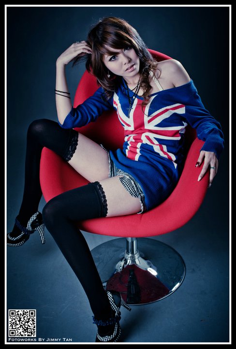 Female model photo shoot of Sochii Kamiya in studio