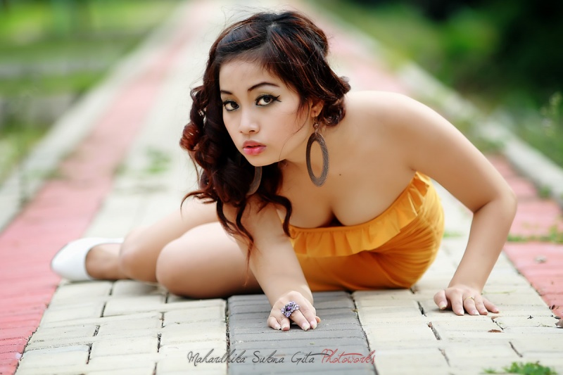 Female model photo shoot of amalia septera in jakarta