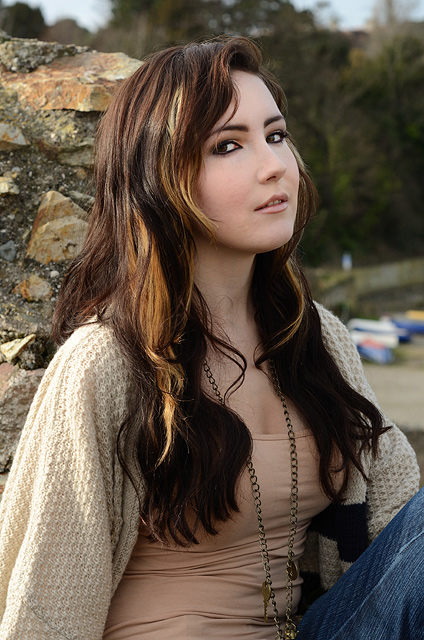 Female model photo shoot of Ebony St Rose in Conwy Castle