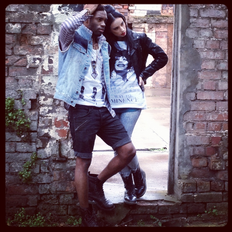 Male and Female model photo shoot of Way To Eminence UK, Ruby Jewel and Denry Fullen in Birmingham UK, hair styled by HedRock Hair, makeup by Ruby M mua