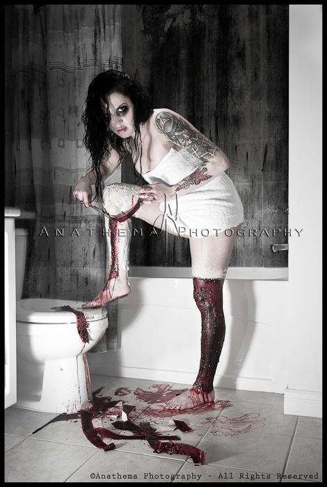 Female model photo shoot of Deadly Nightshade SPFX and DESSI DEMON ROSE by Anathema_Photography