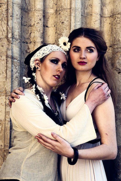 Female model photo shoot of Raeven Irata and Sarah Hurrell by Rachel Saunders in York Minster, makeup by Natalie Greenwell